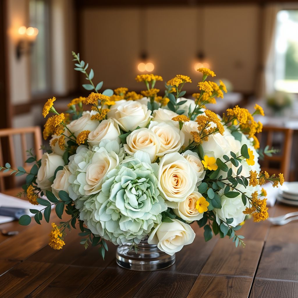 Wedding table floral centerpiece