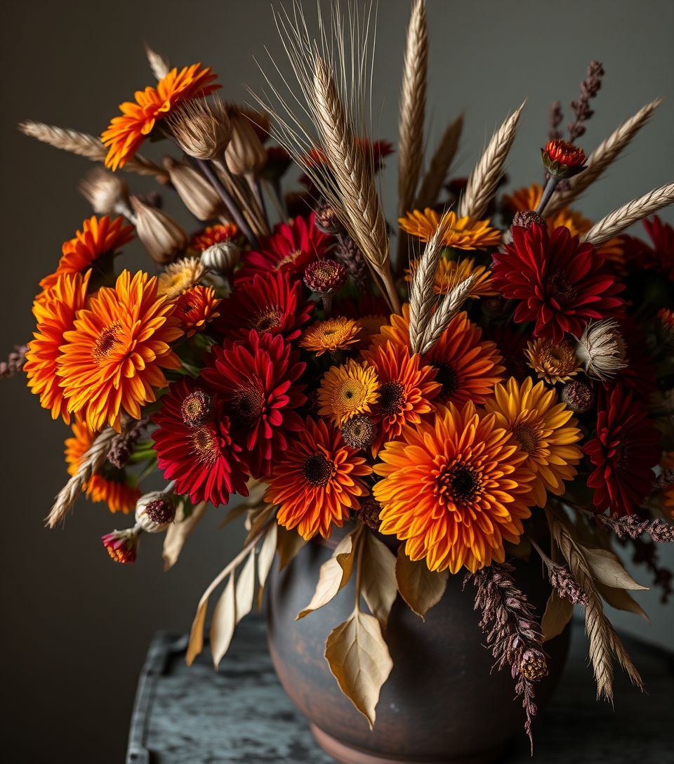 Autumn floral arrangement